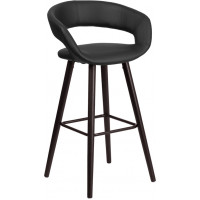 Flash Furniture CH-152560-BK-VY-GG Brynn Series 29" High Contemporary Black Vinyl Barstool